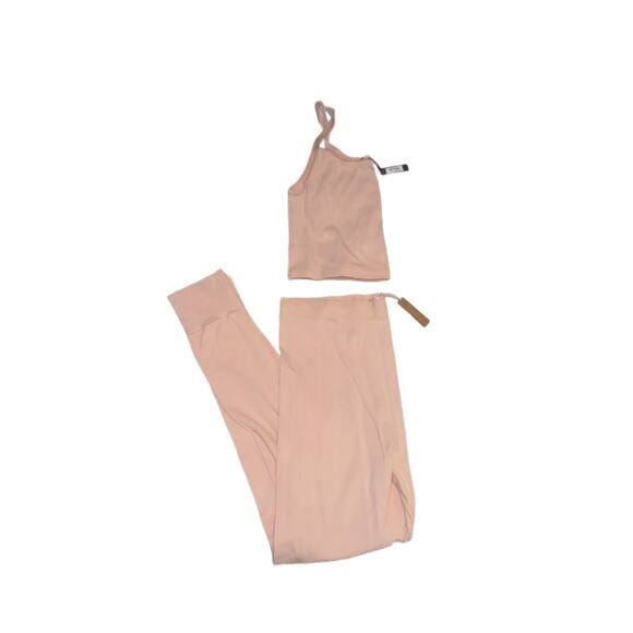 READ* Skims Sleep Set XL Tank Top & 2X leggings quartz pink logo pajama lounge - Picture 2 of 10